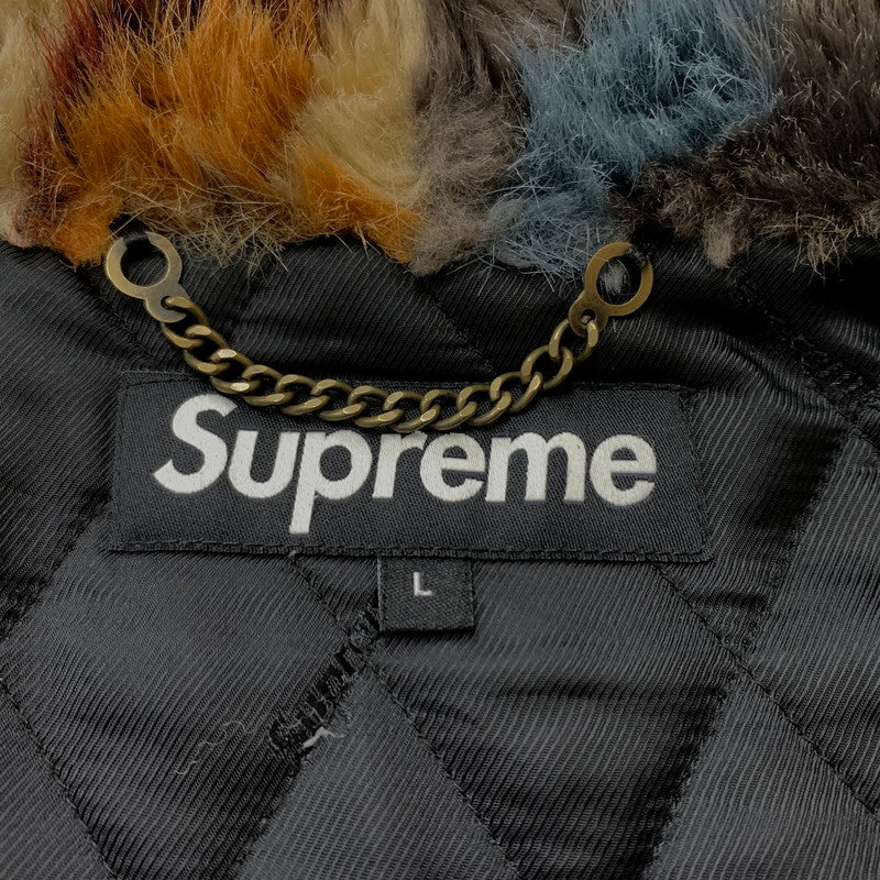【中古品】【メンズ】 Supreme シュプリーム 22AW MULTICOLOR FAUX FUR BOMBER JACKET マルチカラー フェイクファー ボンバー ジャケット アウター 149-260218-yo-02-tei サイズ：L カラー：マルチ 万代Net店