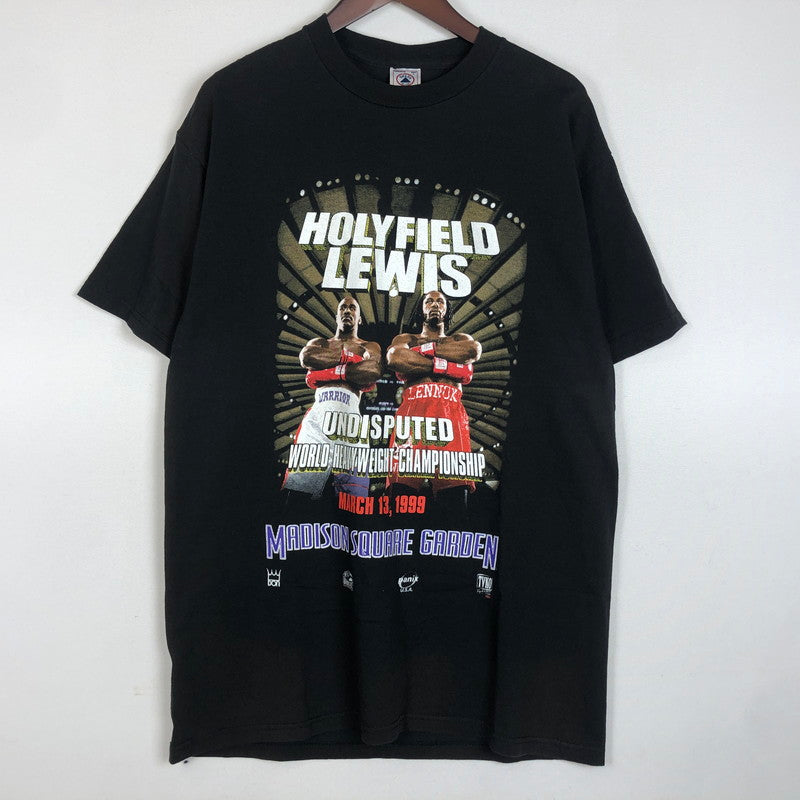 【中古品】【メンズ】 DELTA デルタ 1999 HOLYFIELD VS LEWIS TEE 1999 ホリフィールド 対 ルイス Tシャツ 半袖 トップス 145-260218-ks-05-tei サイズ：L カラー：ブラック 万代Net店