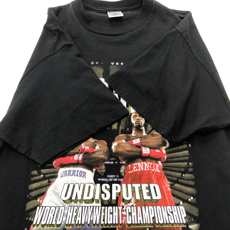 【中古品】【メンズ】 DELTA デルタ 1999 HOLYFIELD VS LEWIS TEE 1999 ホリフィールド 対 ルイス Tシャツ 半袖 トップス 145-260218-ks-05-tei サイズ：L カラー：ブラック 万代Net店