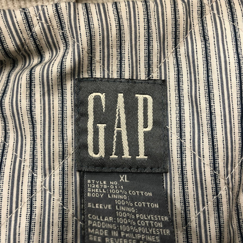【現状渡し品】【メンズ】 GAP ギャップ 90's CORDUROY COLLAR ZIP JACKET 112678-01 90年代 コーデュロイカラー ジップ ジャケット アウター ブルゾン 147-260218-ks-13-tei サイズ：XL カラー：アイボリー 万代Net店