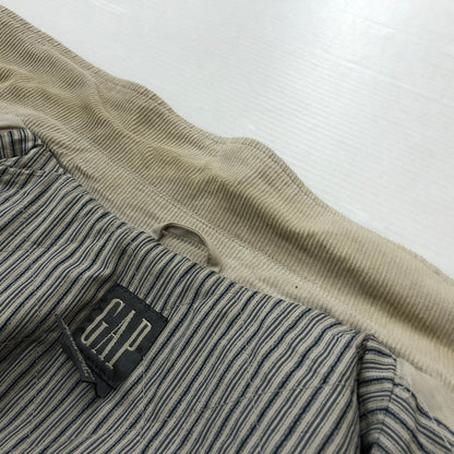 【現状渡し品】【メンズ】 GAP ギャップ 90's CORDUROY COLLAR ZIP JACKET 112678-01 90年代 コーデュロイカラー ジップ ジャケット アウター ブルゾン 147-260218-ks-13-tei サイズ：XL カラー：アイボリー 万代Net店