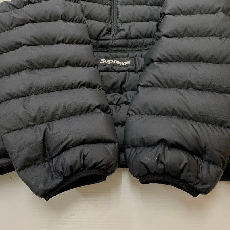 【中古品】【メンズ】 Supreme シュプリーム MICRO DOWN HALF ZIP PULLOVER マイクロダウン ハーフジップ プルオーバー アウター ダウンジャケット 149-260219-ko-08-tei サイズ：M カラー：ブラック 万代Net店