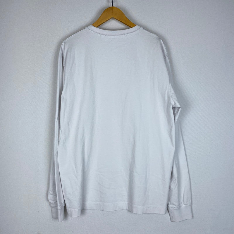 【現状渡し品】【メンズ】 Alexander Wang アレキサンダーワン 23AW LONG SLEEVE TEE WITH TUNE IN GRAPHIC UCC4231674 ロングスリーブ Tシャツ チューン イン グラフィック トップス 長袖 141-260221-ko-09-tei サイズ：M カラー：ホワイト 万代Net店