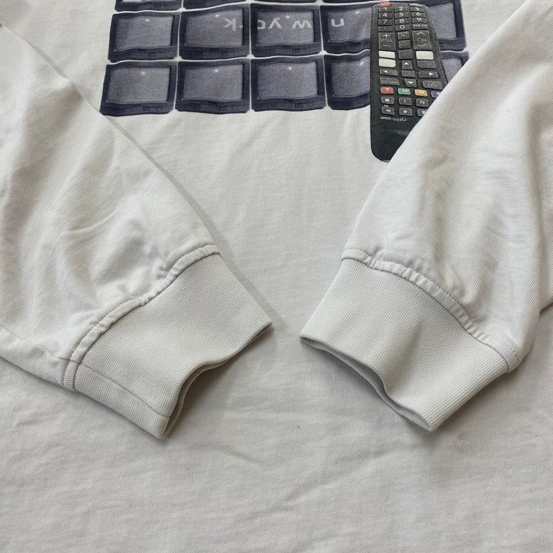 【現状渡し品】【メンズ】 Alexander Wang アレキサンダーワン 23AW LONG SLEEVE TEE WITH TUNE IN GRAPHIC UCC4231674 ロングスリーブ Tシャツ チューン イン グラフィック トップス 長袖 141-260221-ko-09-tei サイズ：M カラー：ホワイト 万代Net店