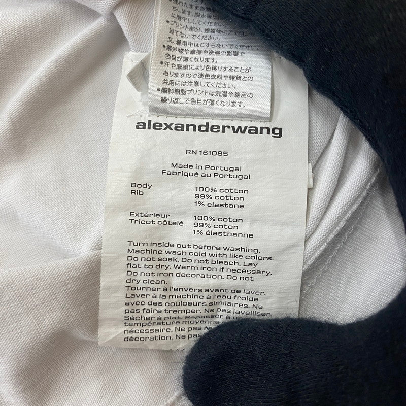 【現状渡し品】【メンズ】 Alexander Wang アレキサンダーワン 23AW LONG SLEEVE TEE WITH TUNE IN GRAPHIC UCC4231674 ロングスリーブ Tシャツ チューン イン グラフィック トップス 長袖 141-260221-ko-09-tei サイズ：M カラー：ホワイト 万代Net店