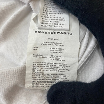 【現状渡し品】【メンズ】 Alexander Wang アレキサンダーワン 23AW LONG SLEEVE TEE WITH TUNE IN GRAPHIC UCC4231674 ロングスリーブ Tシャツ チューン イン グラフィック トップス 長袖 141-260221-ko-09-tei サイズ：M カラー：ホワイト 万代Net店