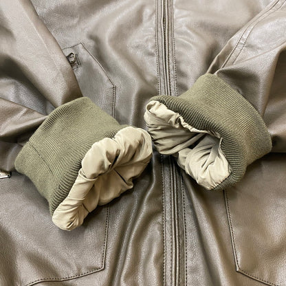 【中古品】【メンズ】 Evisen Skateboards エビセン スケートボード POSTMAN FAUX LEATHER JACKET 25FW-JK06 ポストマン フェイクレザー ジャケット アウタ 142-260221-ko-17-fuz サイズ：L カラー：Coffee Brown 万代Net店