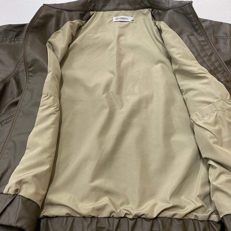 【中古品】【メンズ】 Evisen Skateboards エビセン スケートボード POSTMAN FAUX LEATHER JACKET 25FW-JK06 ポストマン フェイクレザー ジャケット アウタ 142-260221-ko-17-fuz サイズ：L カラー：Coffee Brown 万代Net店