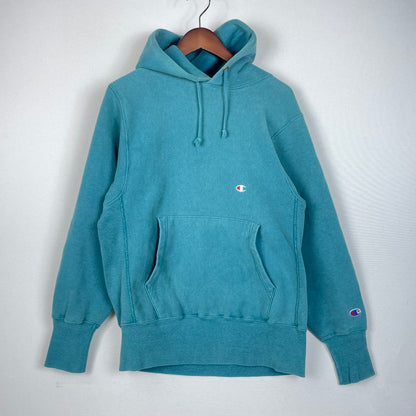 【中古品】【メンズ】 Champion チャンピオン 90's REVERSE WEAVE HOODIE 90年代 リバースウィーブ フーディ 長袖 トップス プルオーバー パーカー USA製 145-260221-yo-04-tei サイズ：M カラー：ターコイズ 万代Net店