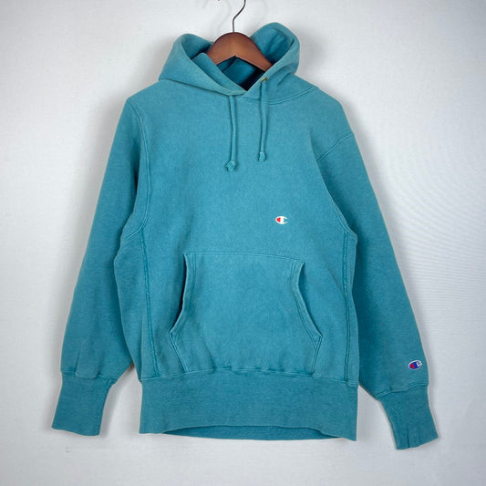 【中古品】【メンズ】 Champion チャンピオン 90's REVERSE WEAVE HOODIE 90年代 リバースウィーブ フーディ 長袖 トップス プルオーバー パーカー USA製 145-260221-yo-04-tei サイズ：M カラー：ターコイズ 万代Net店