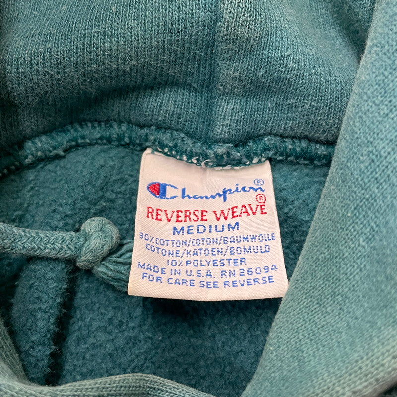 【中古品】【メンズ】 Champion チャンピオン 90's REVERSE WEAVE HOODIE 90年代 リバースウィーブ フーディ 長袖 トップス プルオーバー パーカー USA製 145-260221-yo-04-tei サイズ：M カラー：ターコイズ 万代Net店