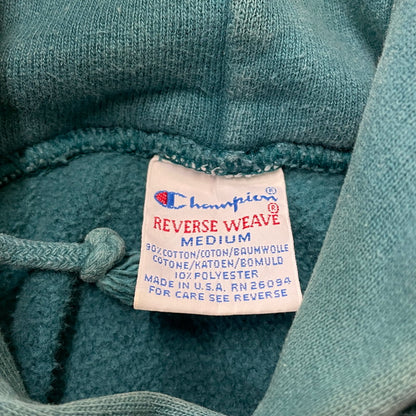 【中古品】【メンズ】 Champion チャンピオン 90's REVERSE WEAVE HOODIE 90年代 リバースウィーブ フーディ 長袖 トップス プルオーバー パーカー USA製 145-260221-yo-04-tei サイズ：M カラー：ターコイズ 万代Net店