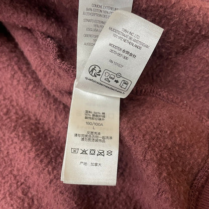 【中古品】【メンズ】 S LOGO ZIP UP HOODED SWEATSHIRT Sロゴ ジップアップ フーデッド スウェットシャツ 長袖 トップス パーカー 149-260221-yo-02-fuzh サイズ：L カラー：マルーン 万代Net店