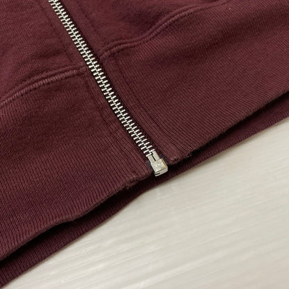 【中古品】【メンズ】 S LOGO ZIP UP HOODED SWEATSHIRT Sロゴ ジップアップ フーデッド スウェットシャツ 長袖 トップス パーカー 149-260221-yo-02-fuzh サイズ：L カラー：マルーン 万代Net店