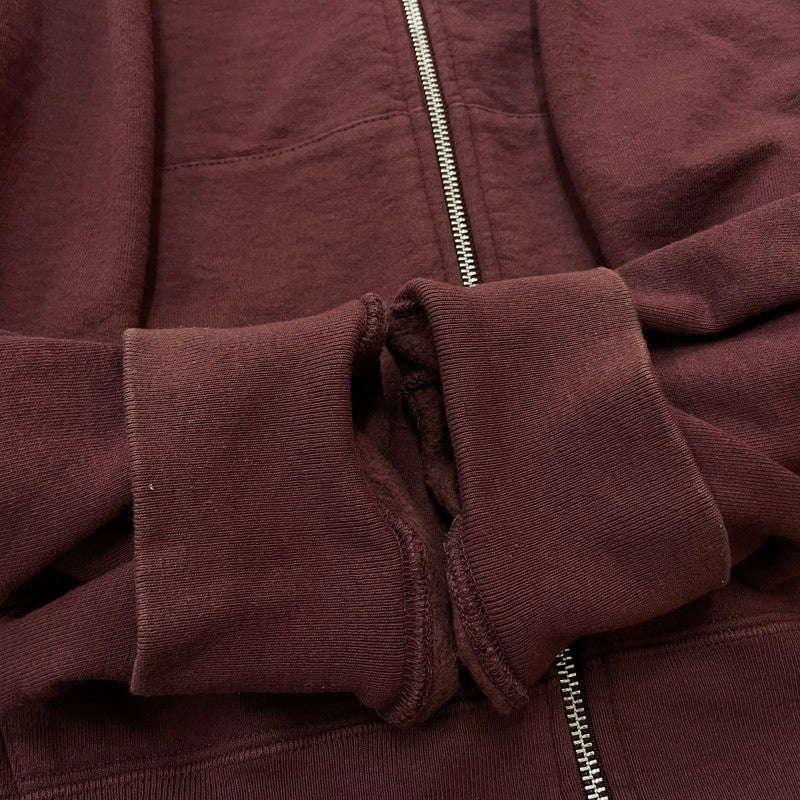 【中古品】【メンズ】 S LOGO ZIP UP HOODED SWEATSHIRT Sロゴ ジップアップ フーデッド スウェットシャツ 長袖 トップス パーカー 149-260221-yo-02-fuzh サイズ：L カラー：マルーン 万代Net店