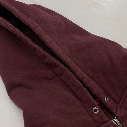 【中古品】【メンズ】 S LOGO ZIP UP HOODED SWEATSHIRT Sロゴ ジップアップ フーデッド スウェットシャツ 長袖 トップス パーカー 149-260221-yo-02-fuzh サイズ：L カラー：マルーン 万代Net店