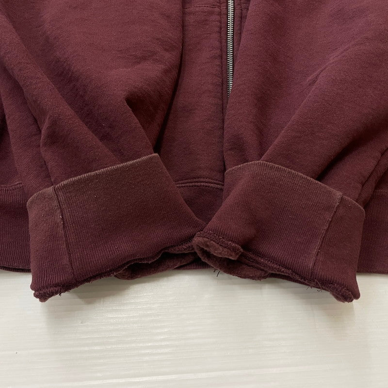 【中古品】【メンズ】 S LOGO ZIP UP HOODED SWEATSHIRT Sロゴ ジップアップ フーデッド スウェットシャツ 長袖 トップス パーカー 149-260221-yo-02-fuzh サイズ：L カラー：マルーン 万代Net店