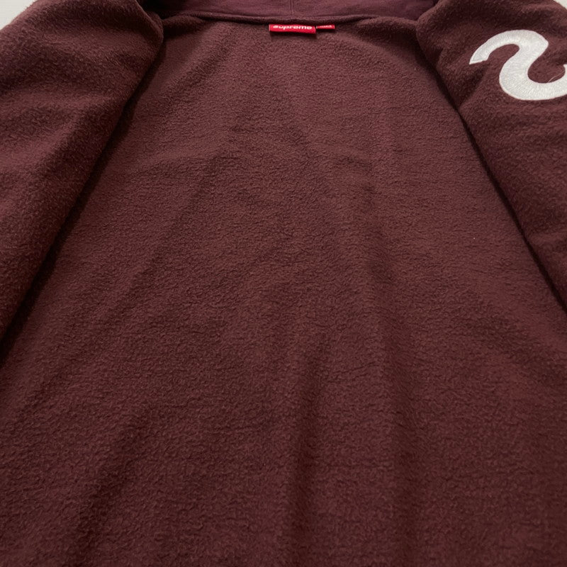 【中古品】【メンズ】 S LOGO ZIP UP HOODED SWEATSHIRT Sロゴ ジップアップ フーデッド スウェットシャツ 長袖 トップス パーカー 149-260221-yo-02-fuzh サイズ：L カラー：マルーン 万代Net店