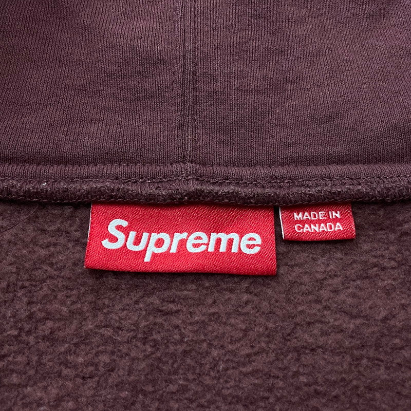 【中古品】【メンズ】 S LOGO ZIP UP HOODED SWEATSHIRT Sロゴ ジップアップ フーデッド スウェットシャツ 長袖 トップス パーカー 149-260221-yo-02-fuzh サイズ：L カラー：マルーン 万代Net店