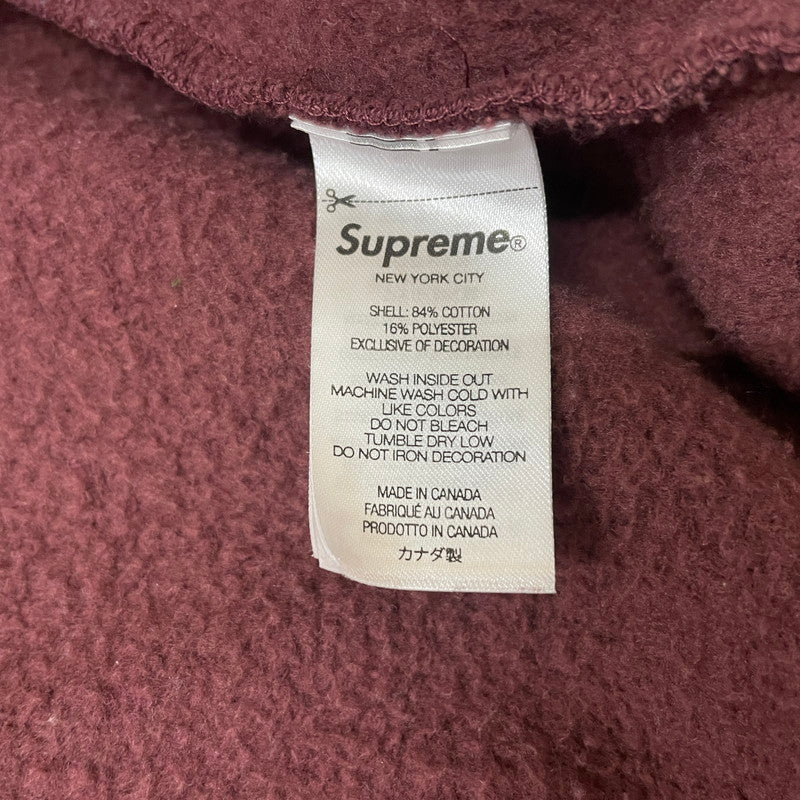 【中古品】【メンズ】 S LOGO ZIP UP HOODED SWEATSHIRT Sロゴ ジップアップ フーデッド スウェットシャツ 長袖 トップス パーカー 149-260221-yo-02-fuzh サイズ：L カラー：マルーン 万代Net店