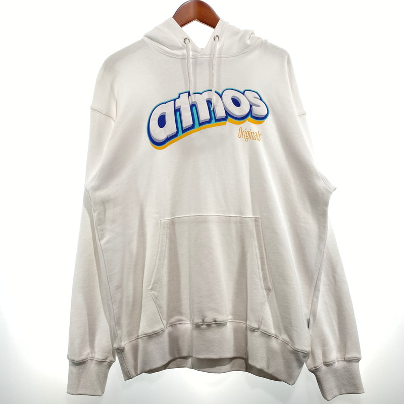 【中古品】【メンズ】 ATMOS アトモス LOGO SWEAT MA23F-SW056 ロゴ スウェット 長袖 トップス トレーナー プルーオーバー 142-260824-sa-15-tei サイズ：M カラー：ホワイト 万代Net店
