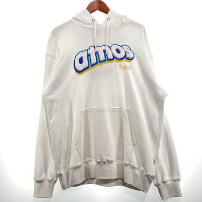 【中古品】【メンズ】 ATMOS アトモス LOGO SWEAT MA23F-SW056 ロゴ スウェット 長袖 トップス トレーナー プルーオーバー 142-260824-sa-15-tei サイズ：M カラー：ホワイト 万代Net店