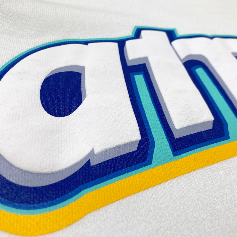 【中古品】【メンズ】 ATMOS アトモス LOGO SWEAT MA23F-SW056 ロゴ スウェット 長袖 トップス トレーナー プルーオーバー 142-260824-sa-15-tei サイズ：M カラー：ホワイト 万代Net店