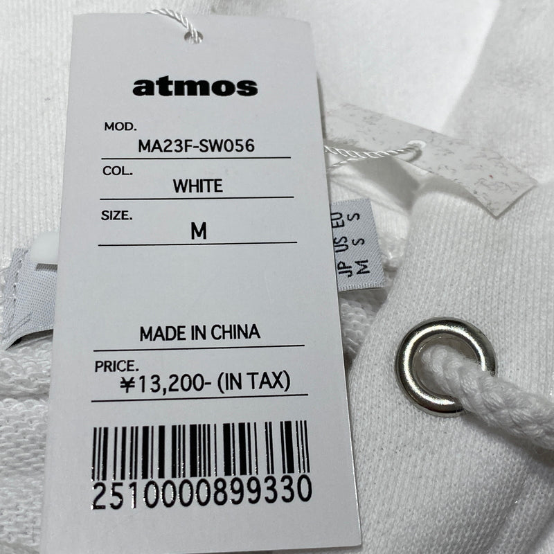 【中古品】【メンズ】 ATMOS アトモス LOGO SWEAT MA23F-SW056 ロゴ スウェット 長袖 トップス トレーナー プルーオーバー 142-260824-sa-15-tei サイズ：M カラー：ホワイト 万代Net店