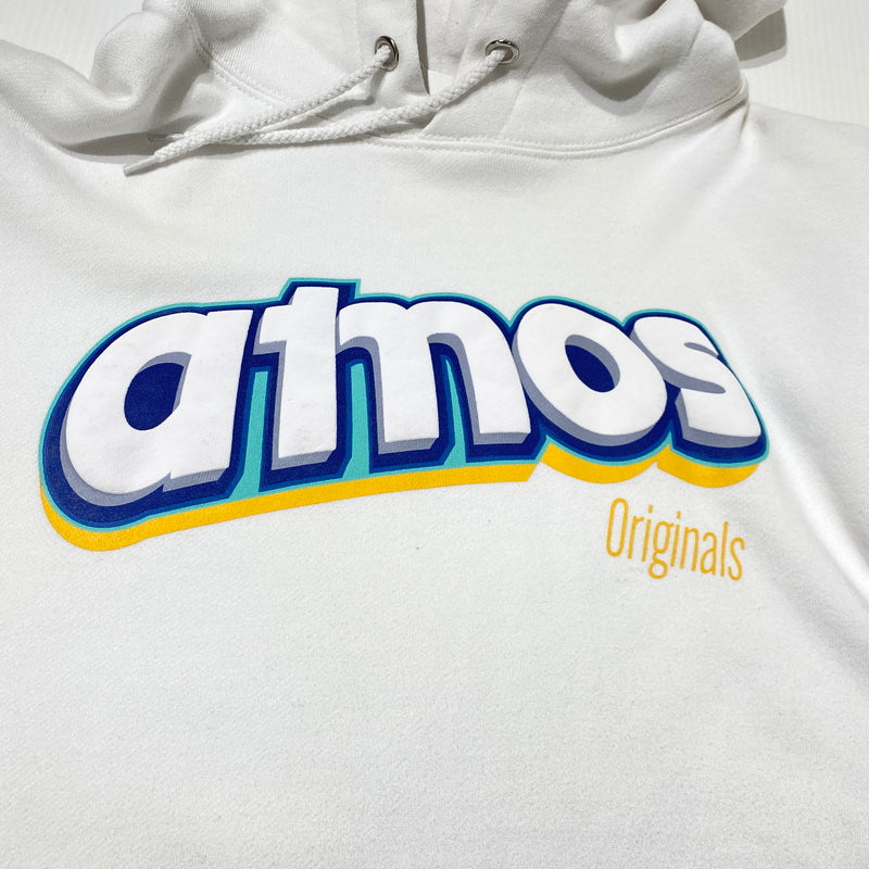 【中古品】【メンズ】 ATMOS アトモス LOGO SWEAT MA23F-SW056 ロゴ スウェット 長袖 トップス トレーナー プルーオーバー 142-260824-sa-15-tei サイズ：M カラー：ホワイト 万代Net店