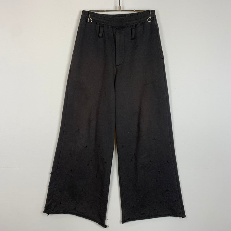 【中古品】【メンズ】 MASU エム エー エス ユー BAGGY SWEAT PANTS MFFW-PT0923 バギー スウェット パンツ ボトムス ワイドパンツ ダメージ加工 151-260224-ko-19-fuzh サイズ：46 カラー：ブラック 万代Net店