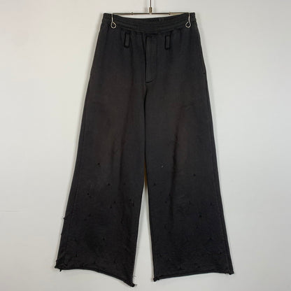【中古品】【メンズ】 MASU エム エー エス ユー BAGGY SWEAT PANTS MFFW-PT0923 バギー スウェット パンツ ボトムス ワイドパンツ ダメージ加工 151-260224-ko-19-fuzh サイズ：46 カラー：ブラック 万代Net店