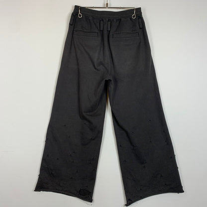 【中古品】【メンズ】 MASU エム エー エス ユー BAGGY SWEAT PANTS MFFW-PT0923 バギー スウェット パンツ ボトムス ワイドパンツ ダメージ加工 151-260224-ko-19-fuzh サイズ：46 カラー：ブラック 万代Net店