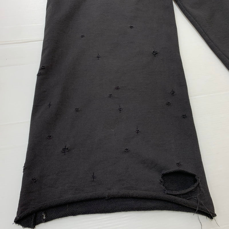 【中古品】【メンズ】 MASU エム エー エス ユー BAGGY SWEAT PANTS MFFW-PT0923 バギー スウェット パンツ ボトムス ワイドパンツ ダメージ加工 151-260224-ko-19-fuzh サイズ：46 カラー：ブラック 万代Net店
