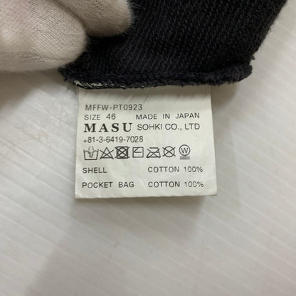【中古品】【メンズ】 MASU エム エー エス ユー BAGGY SWEAT PANTS MFFW-PT0923 バギー スウェット パンツ ボトムス ワイドパンツ ダメージ加工 151-260224-ko-19-fuzh サイズ：46 カラー：ブラック 万代Net店