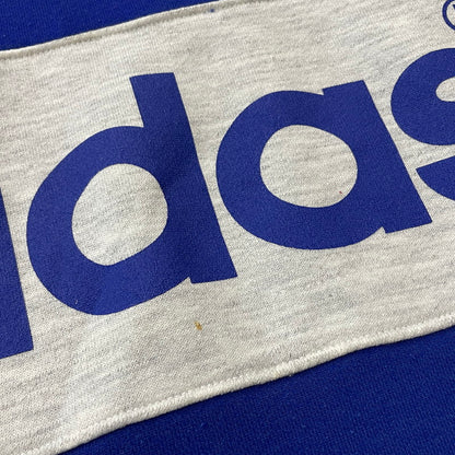【中古品】【メンズ】 adidas アディダス 90's PULLOVER PARKA ASR-3665 90年代 プルオーバー パーカー 長袖 トップス DESCENTE製 148-260223-yo-04-tei サイズ：0-X0 カラー：ブルー/レッド 万代Net店