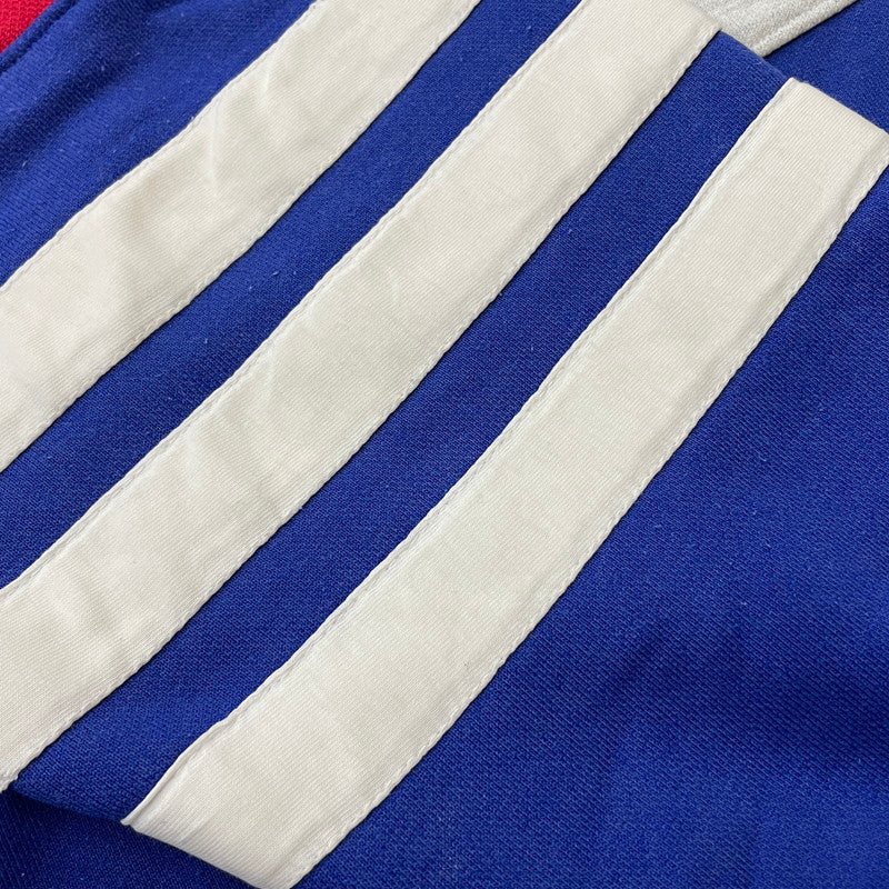 【中古品】【メンズ】 adidas アディダス 90's PULLOVER PARKA ASR-3665 90年代 プルオーバー パーカー 長袖 トップス DESCENTE製 148-260223-yo-04-tei サイズ：0-X0 カラー：ブルー/レッド 万代Net店