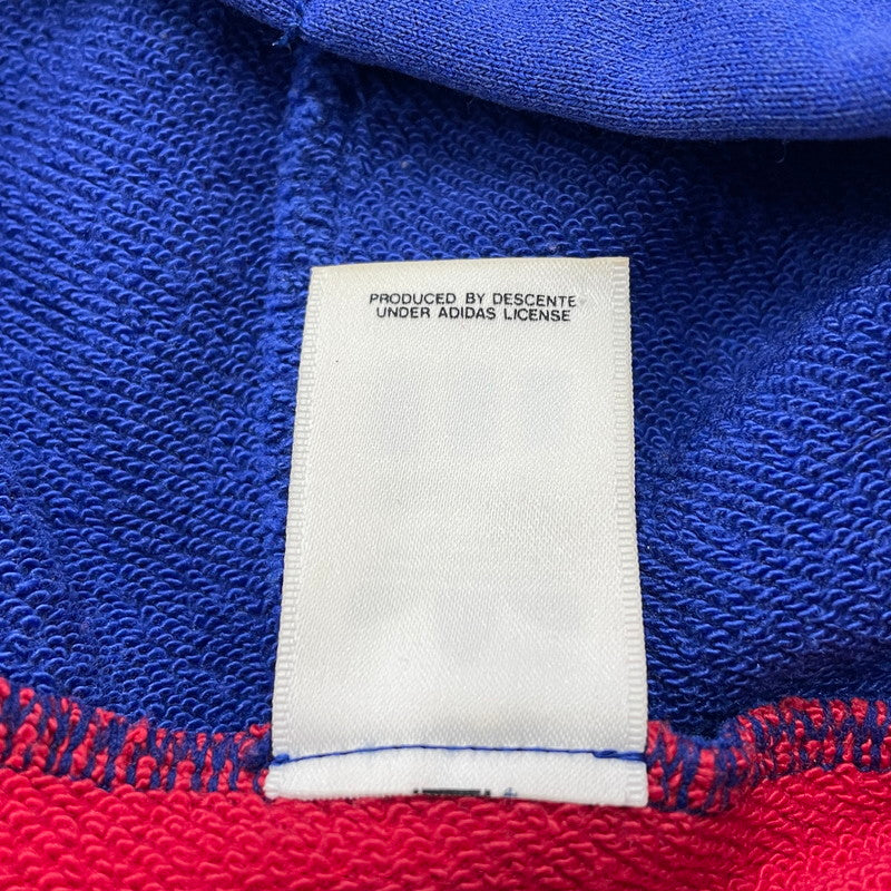 【中古品】【メンズ】 adidas アディダス 90's PULLOVER PARKA ASR-3665 90年代 プルオーバー パーカー 長袖 トップス DESCENTE製 148-260223-yo-04-tei サイズ：0-X0 カラー：ブルー/レッド 万代Net店