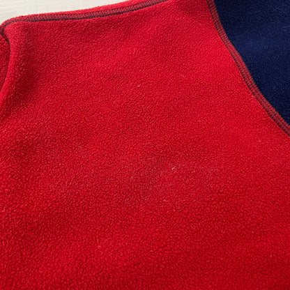 【中古品】【メンズ】 FRED PERRY フレッドペリー 90's HALFZIP FLEECE PULLOVER JACKET FPJ404 90年代 ハーフジップ フリース プルオーバー ジャケット ライトアウター 141-260223-yo-02-tei サイズ：表記消え カラー：レッド/ブルー 万代Net店