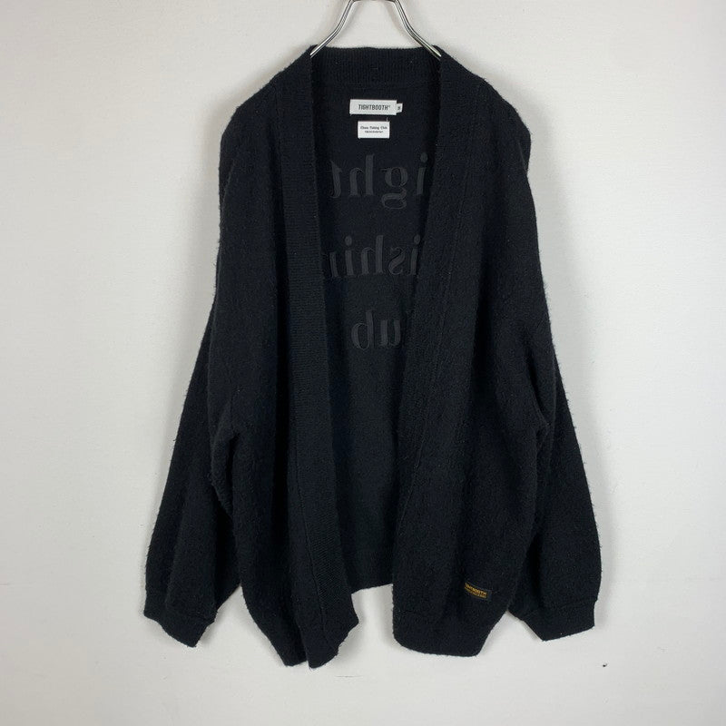 【中古品】【メンズ】 TIGHTBOOTH PRODUCTION TBPR タイトブース プロダクション×CHAOS FISHING CLUB カオスフィッシングクラブ 別注 コラボ KNIT CARDIGAN ニット カーディガン トップス 142-260227-ks-16-tei サイズ：M カラー：ブラック 万代Net店