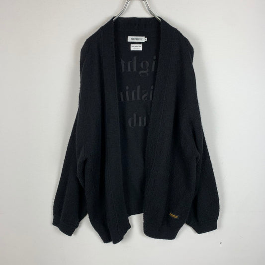 【中古品】【メンズ】 TIGHTBOOTH PRODUCTION TBPR タイトブース プロダクション×CHAOS FISHING CLUB カオスフィッシングクラブ 別注 コラボ KNIT CARDIGAN ニット カーディガン トップス 142-260227-ks-16-tei サイズ：M カラー：ブラック 万代Net店