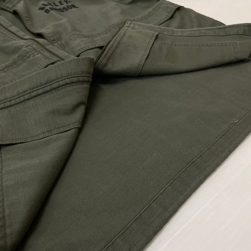 【中古品】【レディース】 HARLEY DAVIDSON ハーレーダビッドソン WOMEN'S FATIGUES TEXTURED JACKET 97422-22VW ウーマンズ ファティーグ テクスチャード ジャケット アウター ミリタリー 168-260301-ko-15-tei サイズ：XL カラー：カーキ 万代Net店