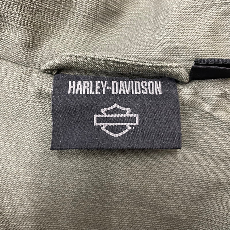 【中古品】【レディース】 HARLEY DAVIDSON ハーレーダビッドソン WOMEN'S FATIGUES TEXTURED JACKET 97422-22VW ウーマンズ ファティーグ テクスチャード ジャケット アウター ミリタリー 168-260301-ko-15-tei サイズ：XL カラー：カーキ 万代Net店
