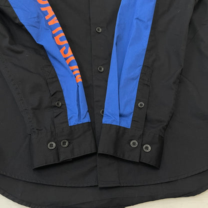 【中古品】【メンズ】 HARLEY DAVIDSON ハーレーダビッドソン VICTORY COLORBLOCK BUTTON UP MECHANIC RACING SHIRT 96072-24VM ビクトリー カラー ブロック ボタンアップ メカニック レーシング シャツ トップス 145-260301-ko-13-tei サイズ：L カラー：ブルー/ブラック 万代Net店