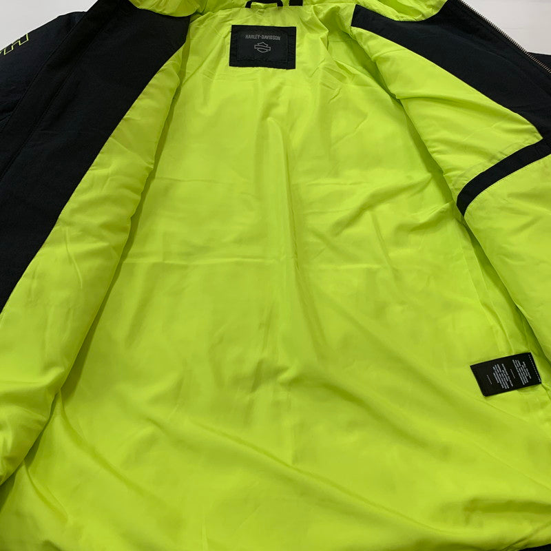 【中古品】【メンズ】 HARLEY DAVIDSON ハーレーダビッドソン BAR & SHIELD HOODED PUFFER 97423-24VM バー ＆ シールド フーデッド パファー アウター 145-260227-ks-11-tei サイズ：L カラー：ブラック 万代Net店