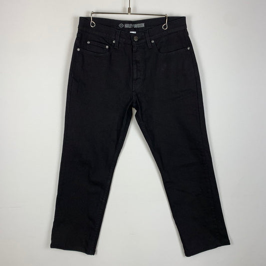【中古品】【メンズ】 HARLEY DAVIDSON ハーレーダビッドソン ORIGINAL STRAIGHT JEAN 96492-22VM オリジナル ストレート ジーン ボトムス デニムパンツ ジーンズ 156-260227-ks-21-tei サイズ：33 カラー：ブラック 万代Net店