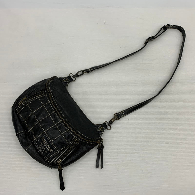 【中古品】【メンズ】 DEGNER デグナー ROLE AND CODE LEATHER BODY BAG ロール アンド コード レザー ボディバッグ カバン ショルダーバッグ 188-260226-ko-08-tei カラー：ブラック 万代Net店