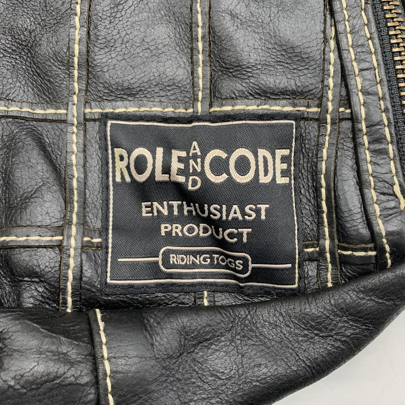 【中古品】【メンズ】 DEGNER デグナー ROLE AND CODE LEATHER BODY BAG ロール アンド コード レザー ボディバッグ カバン ショルダーバッグ 188-260226-ko-08-tei カラー：ブラック 万代Net店