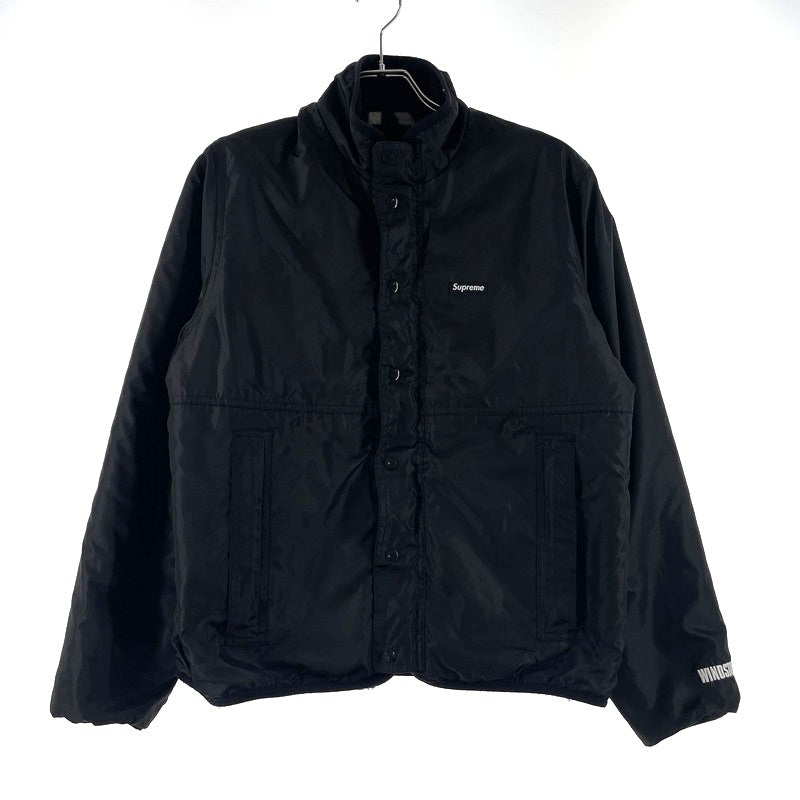 【中古品】【メンズ】 Supreme シュプリーム 18AW REVERSIBLE LOGO FLEECE JACKET リバーシブル ロゴ フリースジャケット ライトアウター 149-260225-yo-03-tei サイズ：S カラー：ブラック 万代Net店
