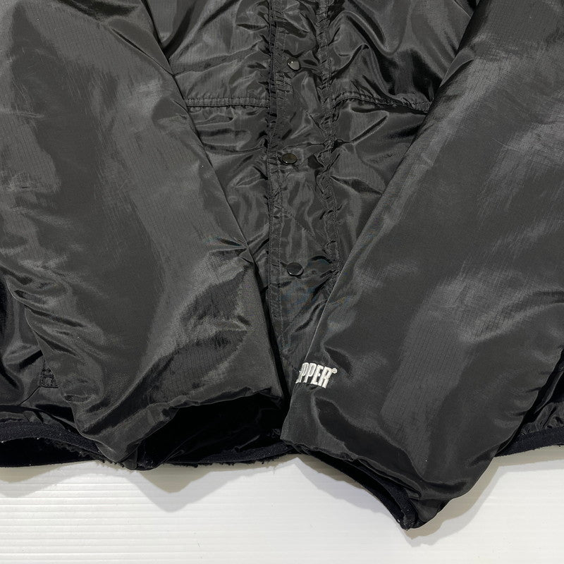 【中古品】【メンズ】 Supreme シュプリーム 18AW REVERSIBLE LOGO FLEECE JACKET リバーシブル ロゴ フリースジャケット ライトアウター 149-260225-yo-03-tei サイズ：S カラー：ブラック 万代Net店