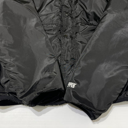 【中古品】【メンズ】 Supreme シュプリーム 18AW REVERSIBLE LOGO FLEECE JACKET リバーシブル ロゴ フリースジャケット ライトアウター 149-260225-yo-03-tei サイズ：S カラー：ブラック 万代Net店